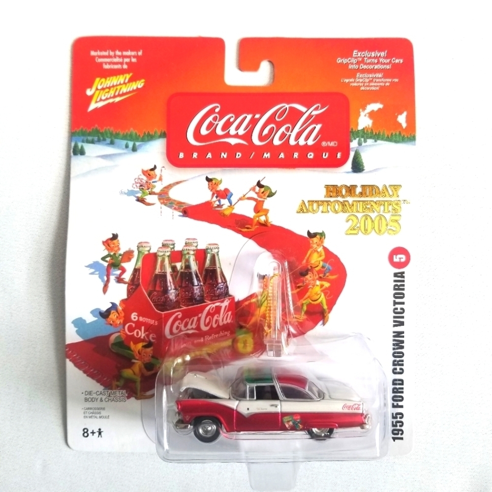 Coca Cola Holiday Automents Johnny Lightning 1955 Ford Crown Victoria